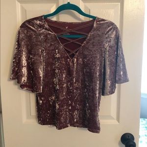 metallic/shiny short sleeve shirt